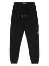 Calvin Klein Logo-patch Cotton Track Pants In Black