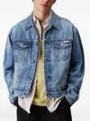 Calvin Klein Logo-patch Denim Jacket In Blue