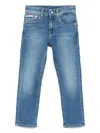 Calvin Klein Logo-patch Jeans In 蓝色