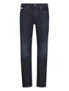 Calvin Klein Logo-patch Jeans In Blue