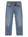 Calvin Klein Logo-patch Jeans In Blue