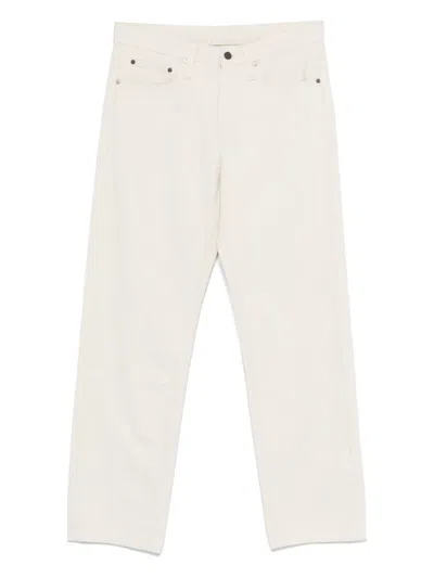 Calvin Klein Logo-patch Jeans In Neutrals