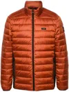 Calvin Klein Logo-patch Padded Jacket In Brown