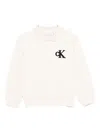 Calvin Klein Logo-patch Polo Shirt In Neutral