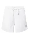 Calvin Klein Logo-patch Shorts In White