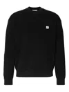 Calvin Klein Logo-patch Sweater In Black