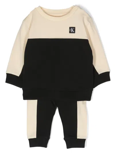 Calvin Klein Babies' Logo-patch Tracksuit In Black