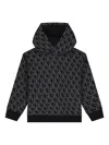 Calvin Klein Logo-pattern Hoodie In Black