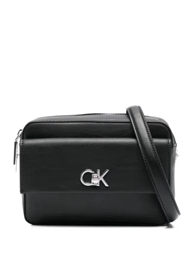 Calvin Klein Logo-plaque Cross Body Bag In Black