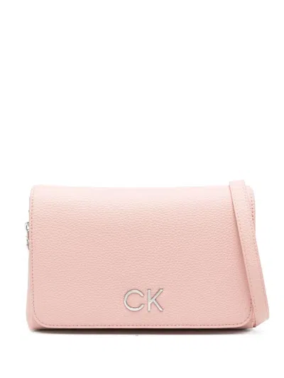 Calvin Klein Logo-plaque Cross Body Bag In Pink