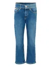 Calvin Klein Logo-plaque Jeans In Blue