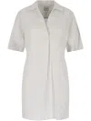 Calvin Klein Mini Chemisier Dress In Neutrals