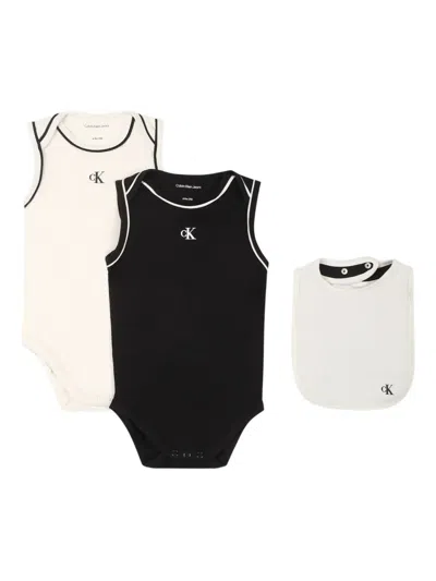 CALVIN KLEIN LOGO-PRINT BABYGROW SET