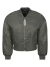 Calvin Klein Logo-print Bomber Jacket In Green
