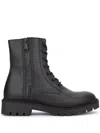 Calvin Klein Chic Black Ankle Boot With Laces And Zip Detail In Schwarz