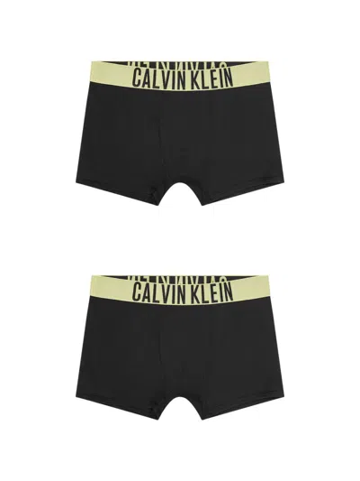 Calvin Klein Kids' Logo-print Boxers (pack Of Two) In Black