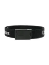 Calvin Klein Logo-print Buckle-fastening Belt In Black