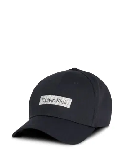 Calvin Klein Logo-print Cap In Black
