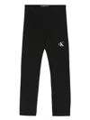 Calvin Klein Logo-print Cotton Trousers In Black