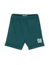 Calvin Klein Logo-print Cotton Shorts In 绿色