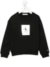 Calvin Klein Logo-print Cotton Sweatshirt In Black