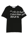 Calvin Klein Logo-print Cotton T-shirt In Black