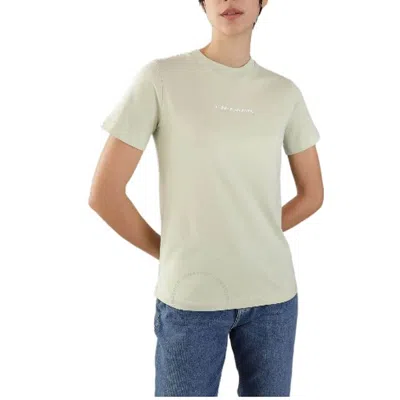 Calvin Klein Logo Print Cotton T-shirt In Green