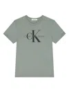 Calvin Klein Logo-print Cotton T-shirt In Green