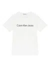 Calvin Klein Logo-print Cotton T-shirt In Grey