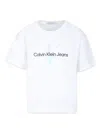 Calvin Klein Logo-print Cotton T-shirt In White