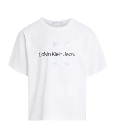Calvin Klein Logo-print Cotton T-shirt In White