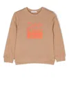Calvin Klein Logo Print Crew-neck Sweatshirt In 中性色