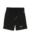 Calvin Klein Logo-print Drawstring Shorts In Black