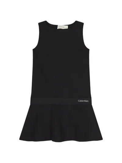 Calvin Klein Kids' Logo-print Dress In Black