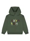 Calvin Klein Logo-print Hoodie In Green