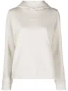 Calvin Klein Micro Logo Cotton Hoodie In Grey