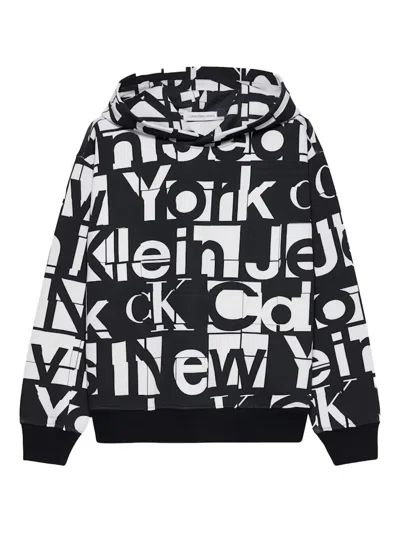 Calvin Klein Kids' Logo-print Hoodie In Multi