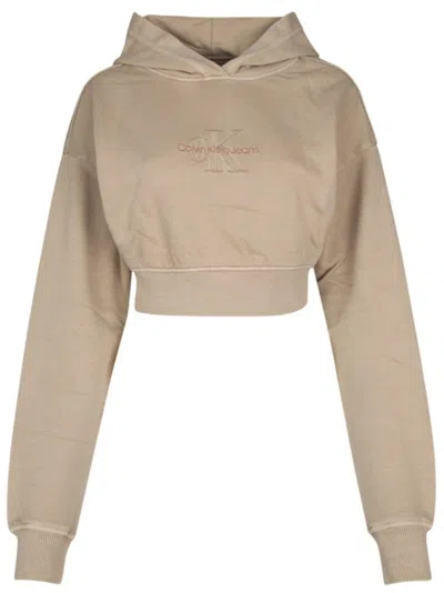 CALVIN KLEIN LOGO-PRINT HOODIE