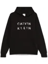 Calvin Klein Logo-print Hoodies In Black