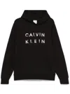 Calvin Klein Logo-print Hoodies In Black