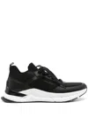 Calvin Klein Logo-print Mesh Sneakers In Black