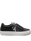 Calvin Klein Logo-print Platform Sneakers In Multi
