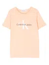 Calvin Klein Logo-print Short-sleeve T-shirt In Orange