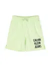 Calvin Klein Logo-print Shorts In Green