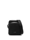 Calvin Klein Logo-print Shoulder Bag In Black