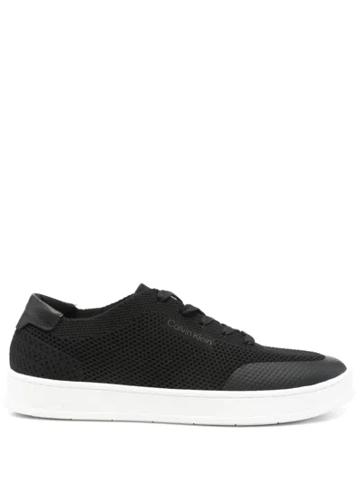 Calvin Klein Logo-print Sneakers In Black