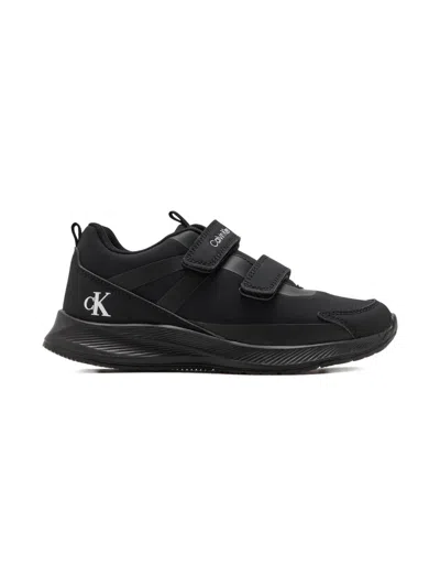 Calvin Klein Kids' Logo-print Trainers In Black