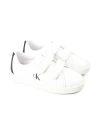 Calvin Klein Logo-print Sneakers In White