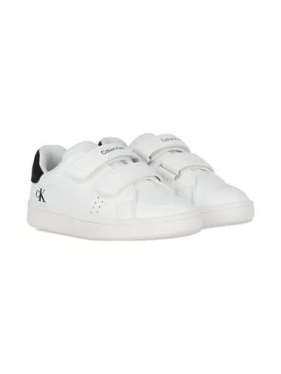 Calvin Klein Kids' Logo-print Sneakers In White