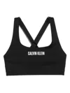 Calvin Klein Logo-print Sports Bra In Black